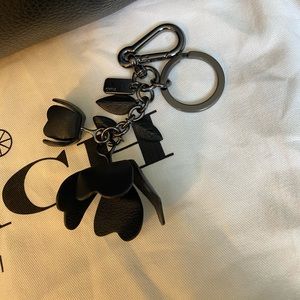 Coach flower keychain